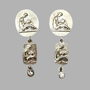 Classical art of work Roman and Greek Mythology Earrings.